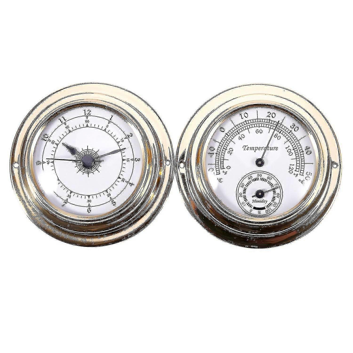 Thermometer Hygrometer Barometer Watches Clock 2 Whole Set Meter
