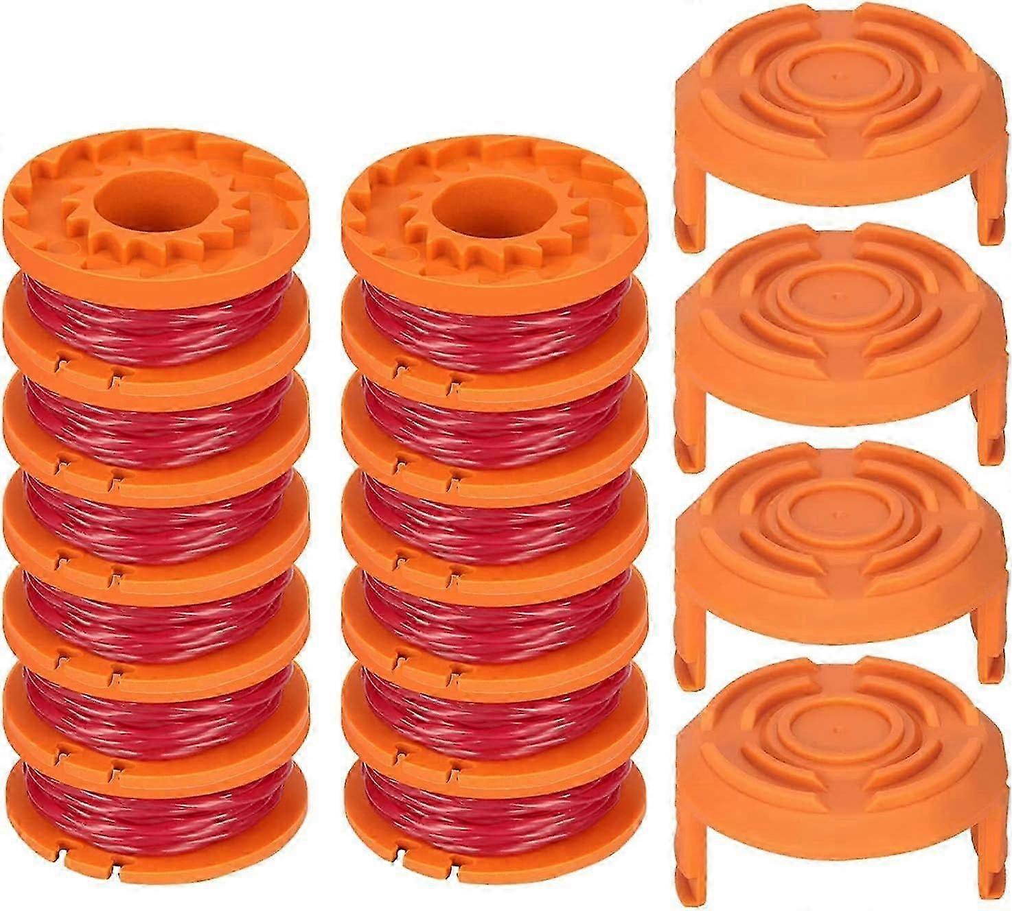 12-Pack Grass Trimmer Thread for Worx 20V Trimmers, Durable Replacement Spool for Pool Cap and Edger, Improved Cutting Speed