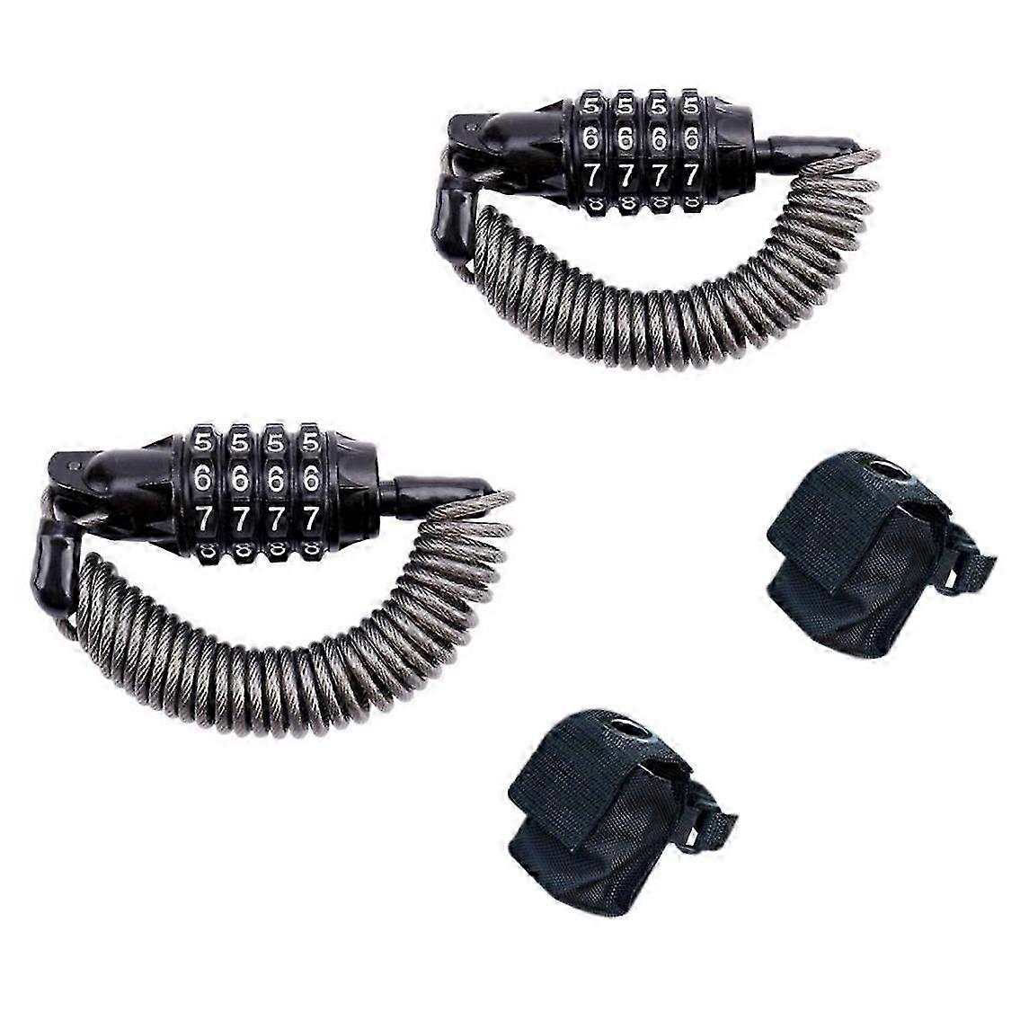 Motorcycle Helmet Password Lock Cable Lock, Bicycle Helmet Anti-Theft Password Lock, Padlock Retrac