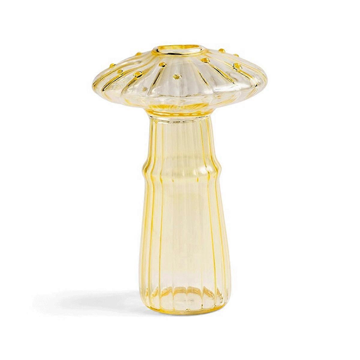 Mushroom Glass Vase Plant Hydroponic Vase Aromatherapy Bottle,C