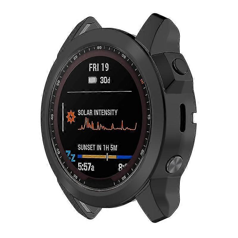 For Garmin Fenix 7X/Fenix 7X Solar Electroplating Soft TPU Hollow Out Bumper Frame Case Cover