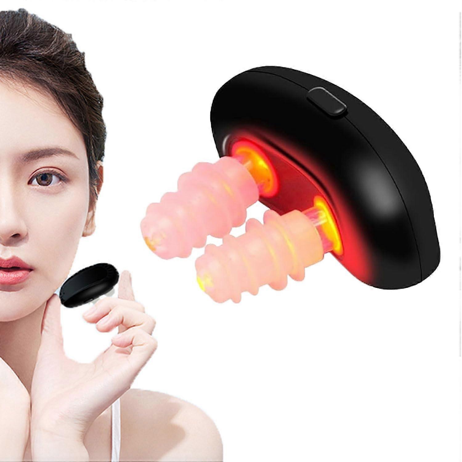 Nasal therapy device with red light to soothe nasal cavity