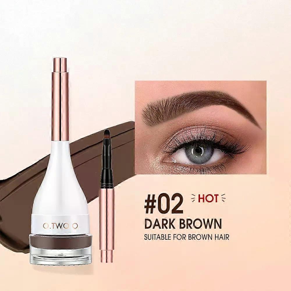 Shibingsheng O.TWO.O Eyebrow Pomade Brow Natural Waterproof Creamy Texture Highly Tint Eyebrow Gel Double Use For Eyeliner Beauty Makeup