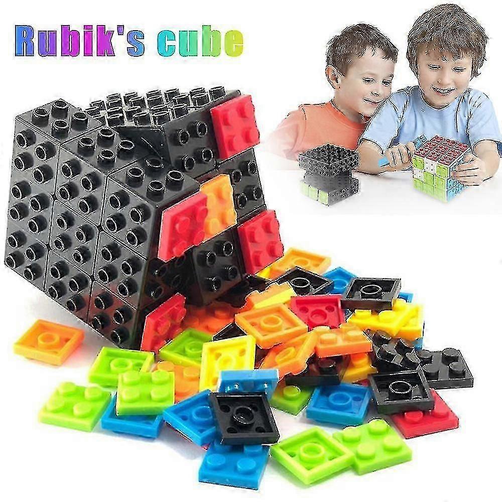 Building Brick Magic Cube Brain Teaser Puzzle Assembled Cube Decompression Toy Anxiety Stress Relief Gift