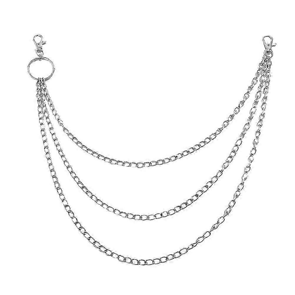 Men's Punk Rock Style Wallet Chain for Jeans with Keychain Accessory