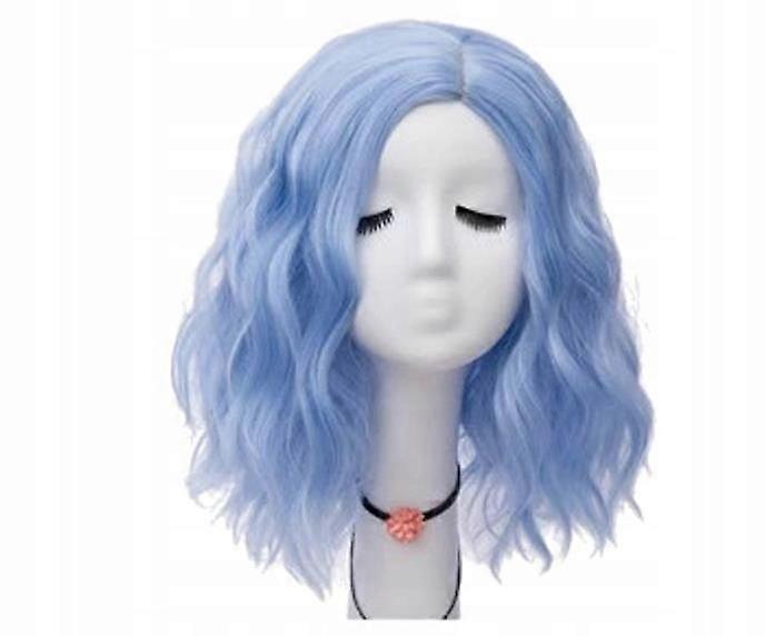Wig Cosplay 40 Cm Bob Glam Rock Light Blue