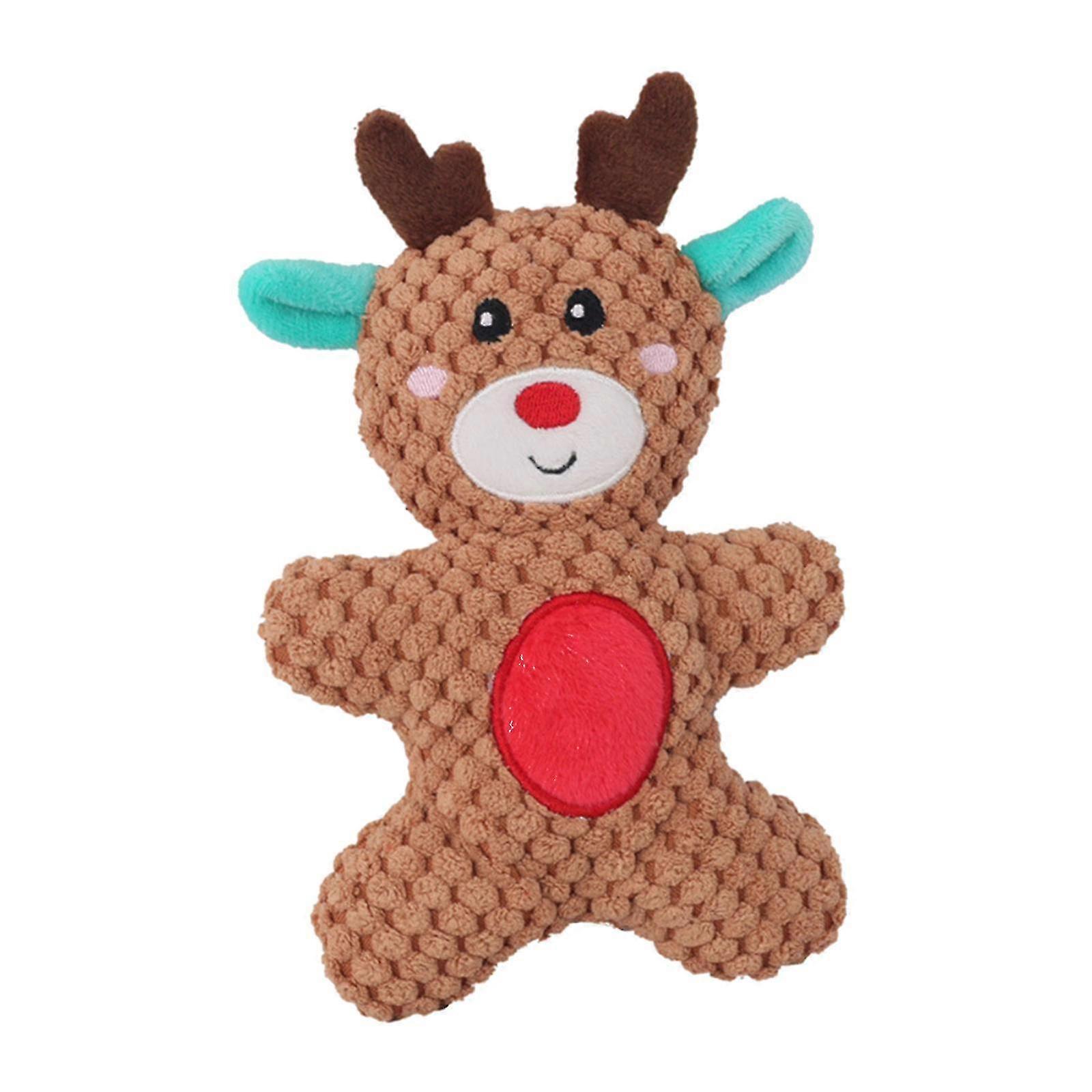 Durable Squeaky Dog Chew Toy for Interactive Play, Safe Puppy Teething Bone Christmas Traveling Pet Gift