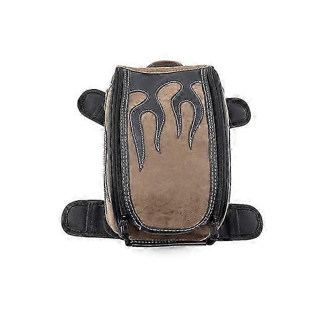Zorbyz Motorcycle Waterproof Retro Pu Leather Magnetic Flame Oil Fuel Tank Travel Tool Motorcycle Bags For Harley Honda Bmw Touring Custom