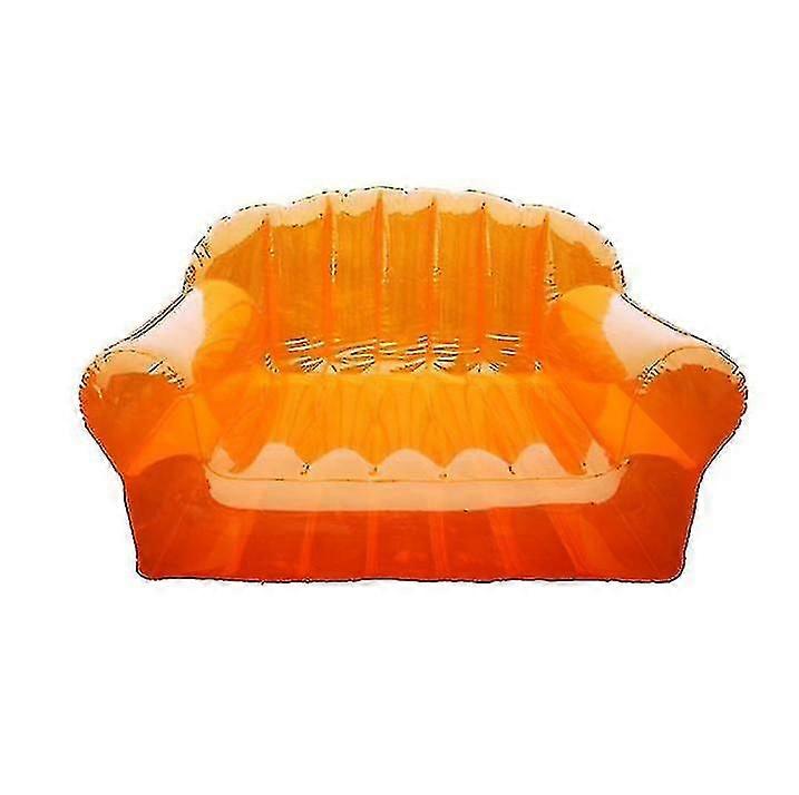 Inflatable Sofa Chair Seat, Transparent Sequins Lazy Sofa