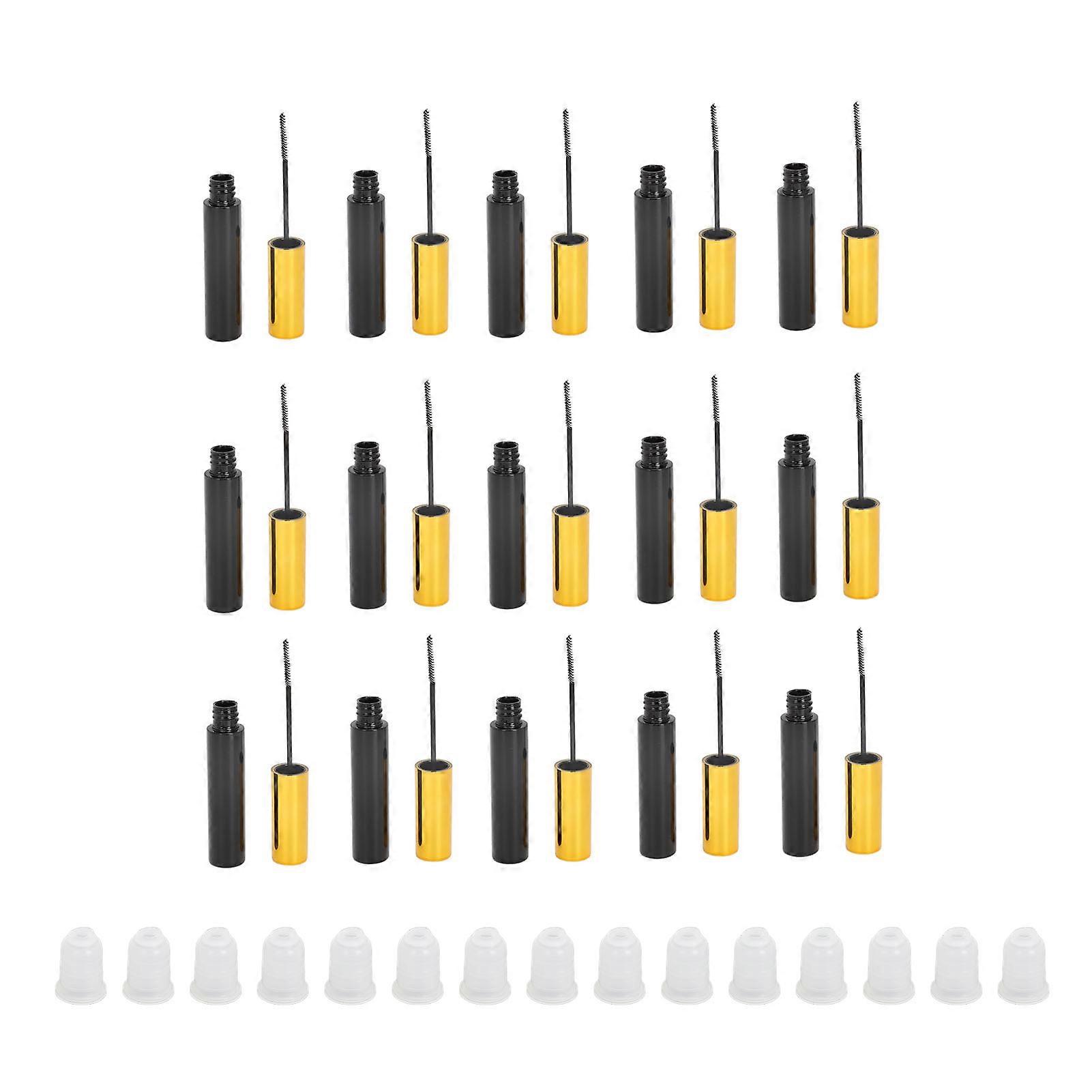 15pcs Empty Mascara Tube Fine Bristles Eyelash Cream Container Bottle with Stoppers for Travel Home 10ml