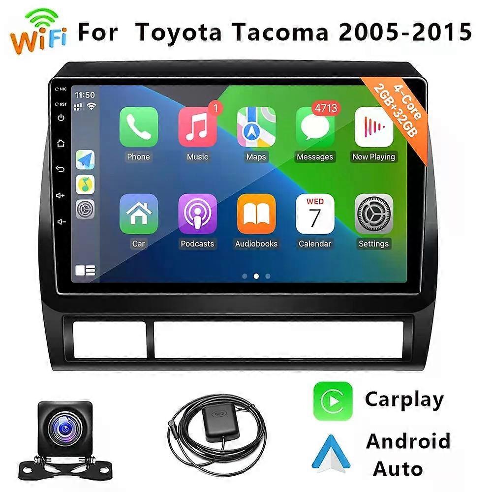 9 Inch Wireless Carplay Car Radio for Toyota Tacoma 2005-2015 Touch Screen Android Auto Car Video Player with Backup Camera GPS