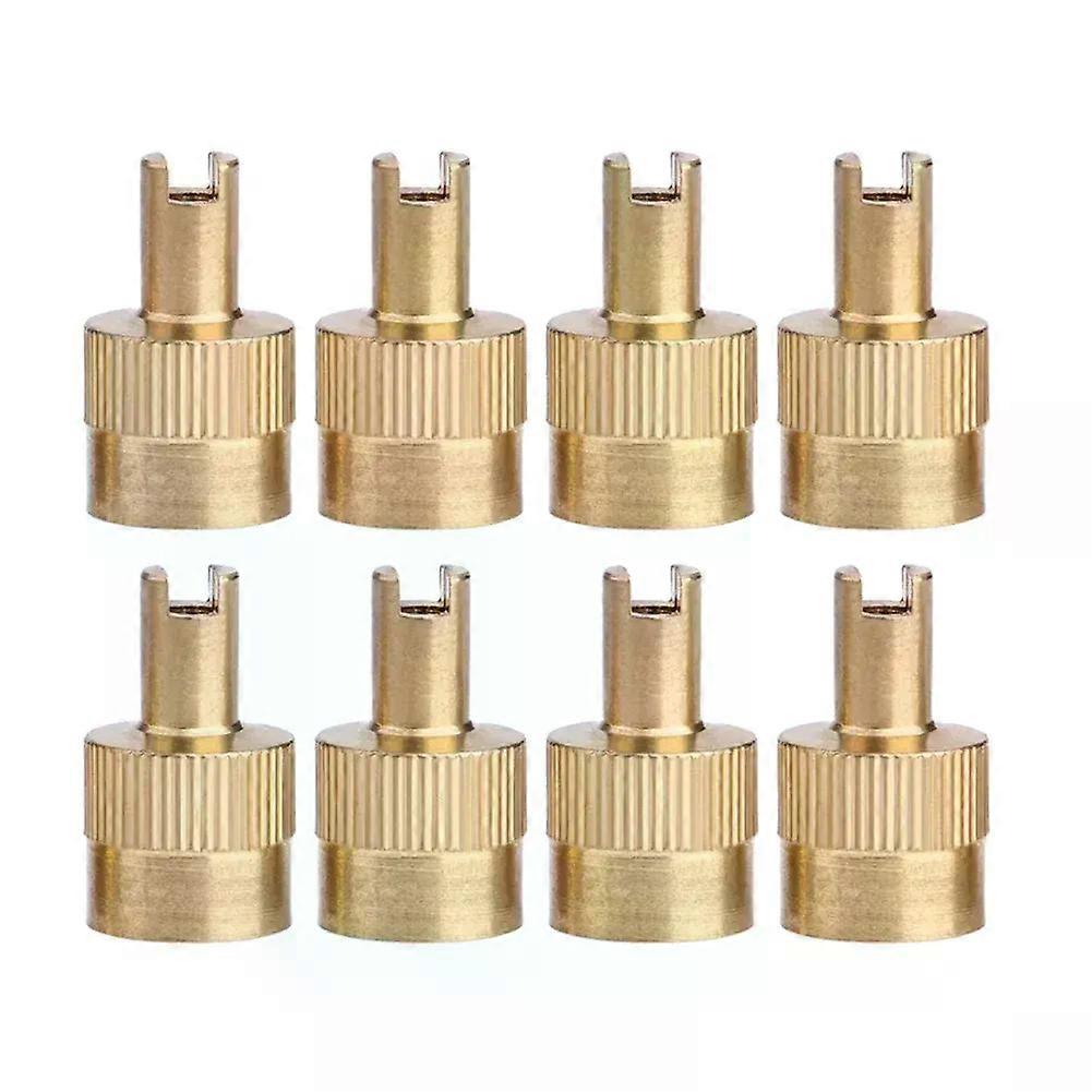 64-8PCS Slotted Head Valve Stem Cap With Core Remover Tool For Car Motorcycle Schrader Valve Wheel Tyre Vehicle Auto Accessories