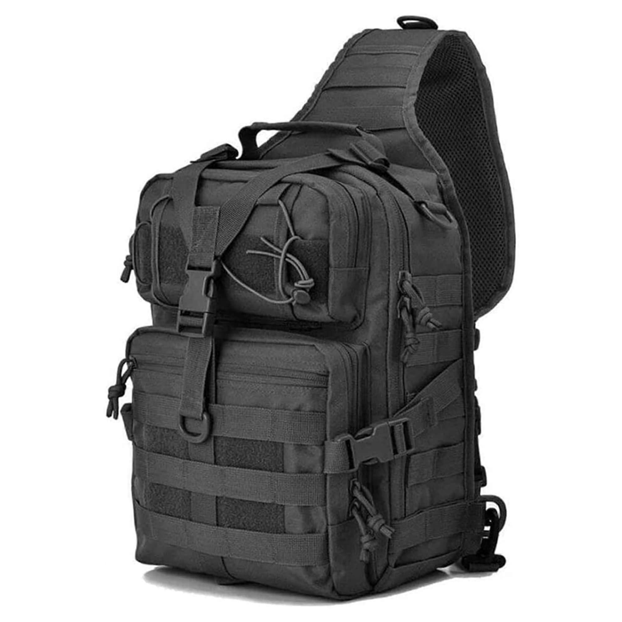 Tactical Military Sling Backpack 15L Capacity Molle System Outdoor Daypack Adjustable Strap