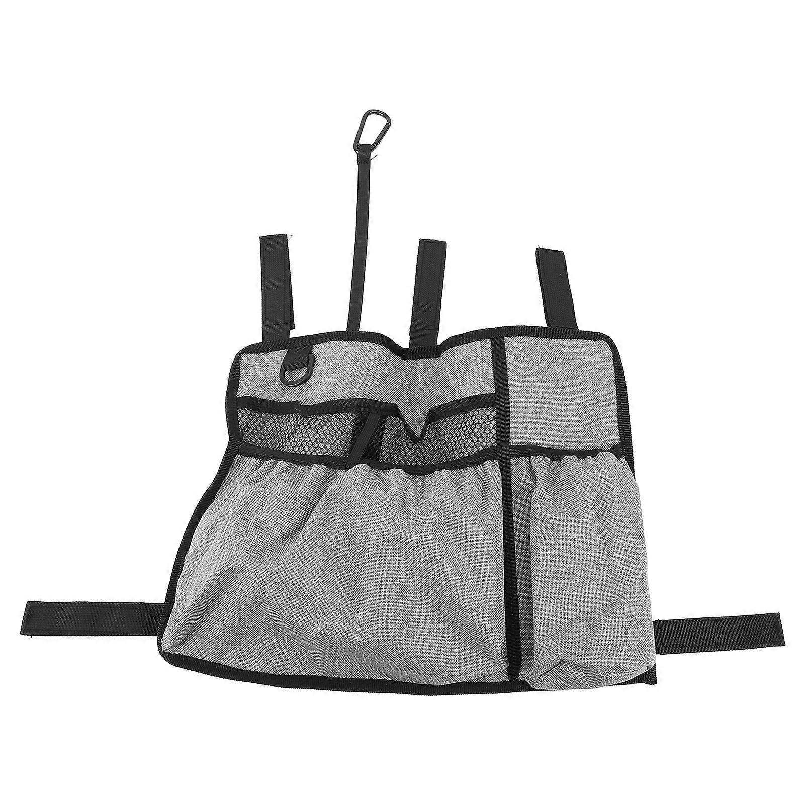 Walker Bag, Wheelchair Pouch, Oxford Cloth, Multifunctional, Multi-Pockets, Waterproof and Safe Storage Bag for Walker, Gray