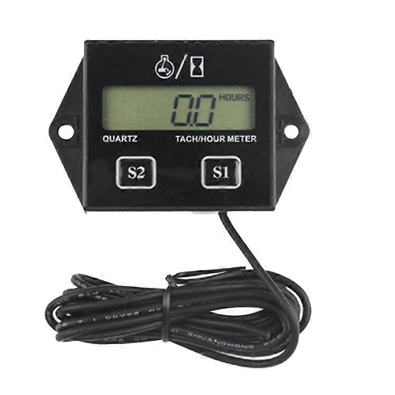Engine Digital Display Tach Hour Meter Gauge Inductive Speedometer