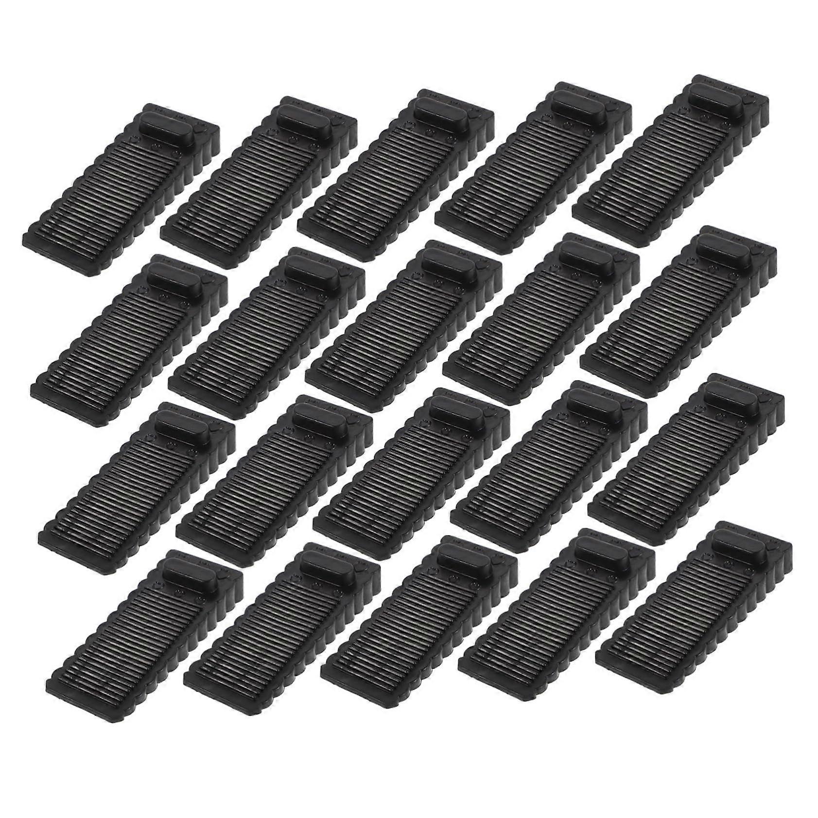 Rubber Door Stops 20pc Heavy Duty Non-Slip Stackable Design for Floor Protection and Doorway Furniture Stabilization