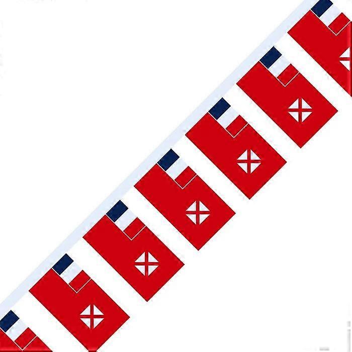 Garland – Flag of Wallis and Futuna – 14 x 21 cm – Polyester – To hang – 20 pieces