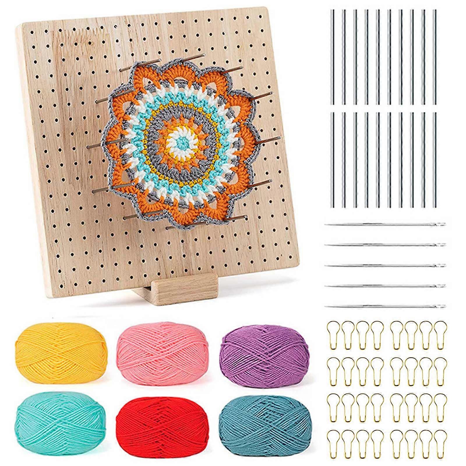 Granny Square Blocking Board con pioli in acciaio inox Crochet Blocking Board Set per progetto all'uncinetto