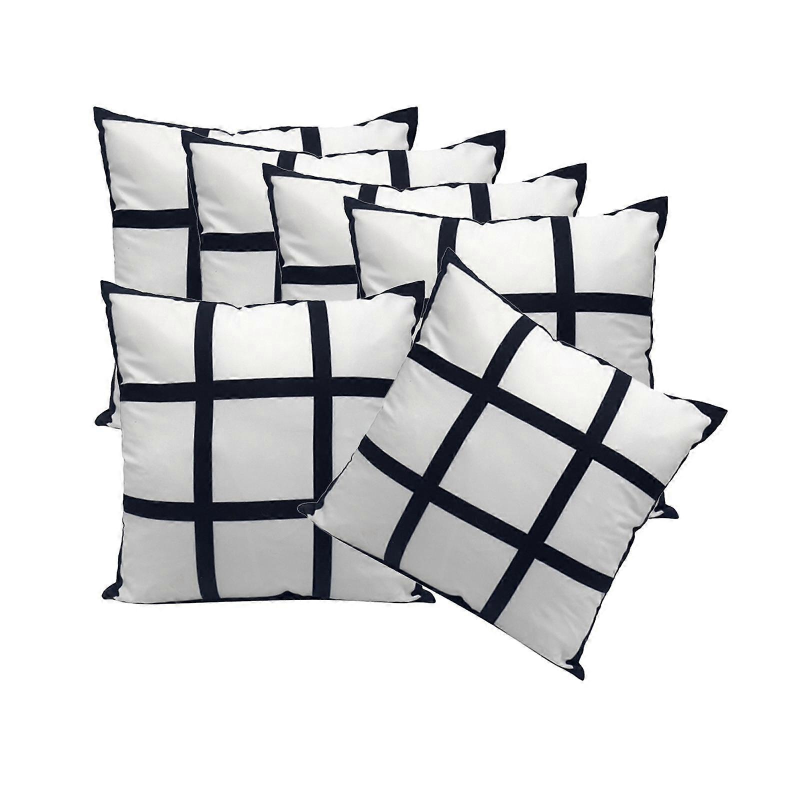 6x Polyester Panel Cases Cushion Cover 40x40cm