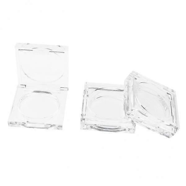 5x3Pcs Empty Blush Powder Case Makeup Foundation Box Cosmetics Container Clear
