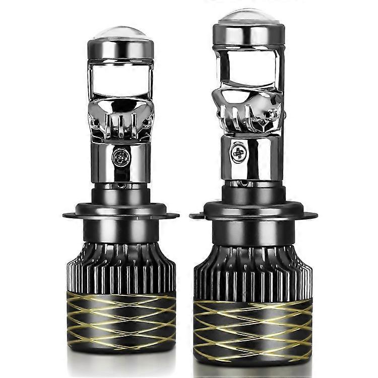 N9 2Pcs H7 Auto Scheinwerfer Mini Objektiv Hohe Helligkeit LED Scheinwerfer IP67 Wasserdichtes Automobil Frontlicht