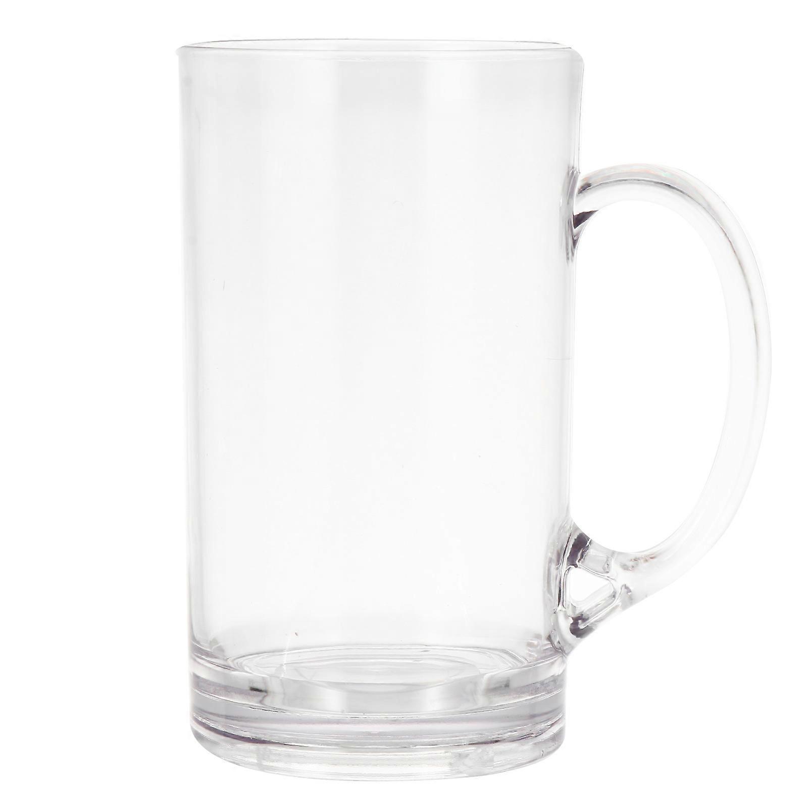 Functional Clear Mugs, Retro Styled Acrylic Beer Glasses for Everyday Enjoyment