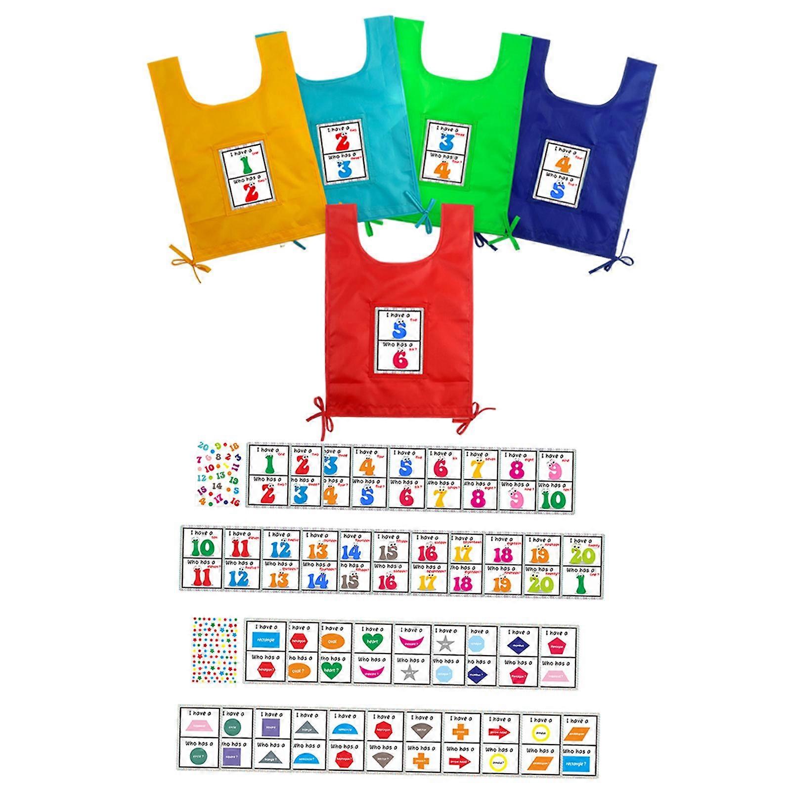 32x50cm Çocuk Kartları Yelek 5 Parça Erkek ve Kız Çocukları için Okul Öncesi Oyuncaklar 6+ Yaş