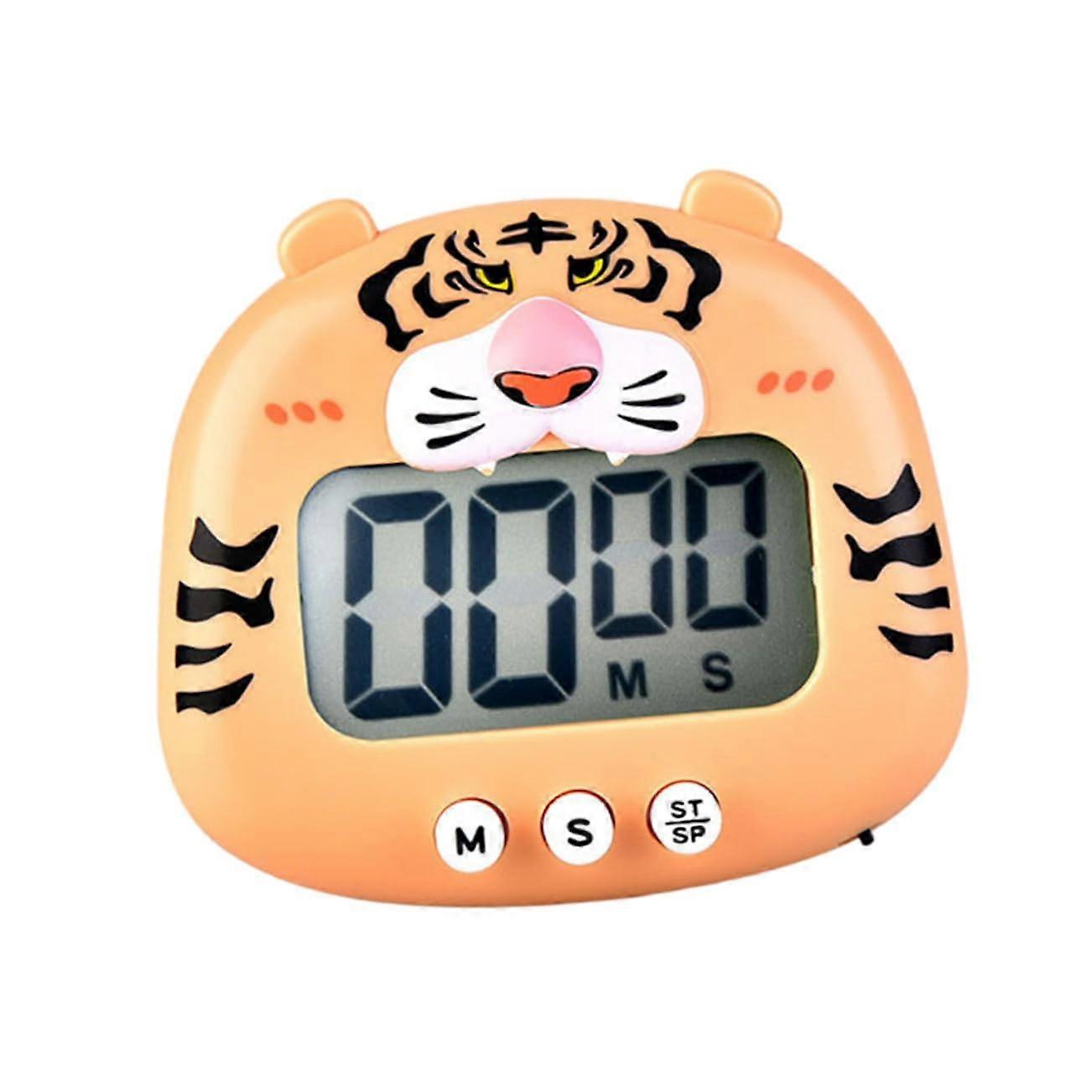 Kitchen timer with large display Funny tiger design Shortterm alarm clock