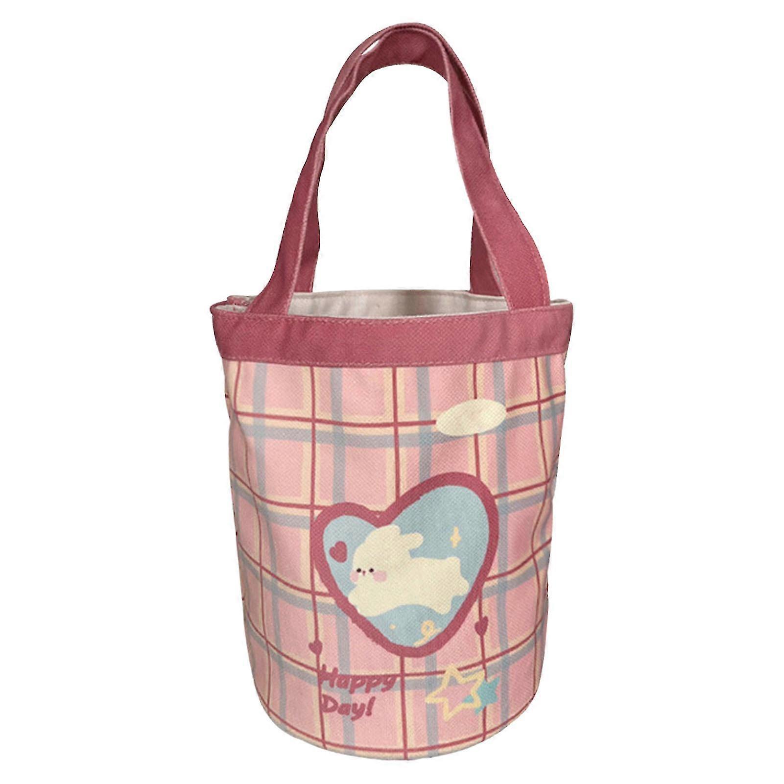 Sac seau en peluche lapin mignon avec fond robuste pour un usage quotidien