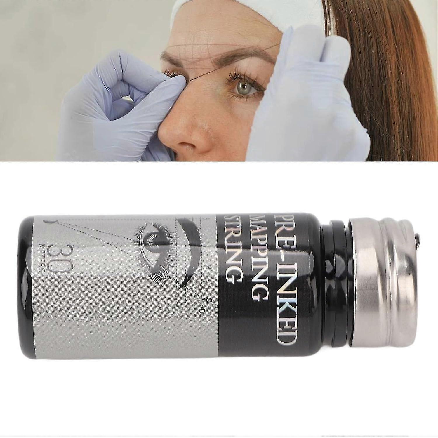 Brow Mapping String 100ft Pre-Inked Mapping String til Microblading Supplies, Pre-Inked Mapping String Brow Mapping Tool til øjenbryn