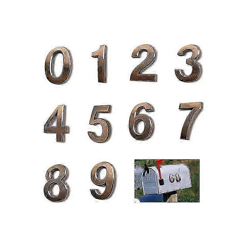 2025 House Street Address Numbers, Sturdy and Durable ABS Plastic, 3D Arc Design For Aesthetic Appeal, Easy Self-Stick Application Without Drilling Or