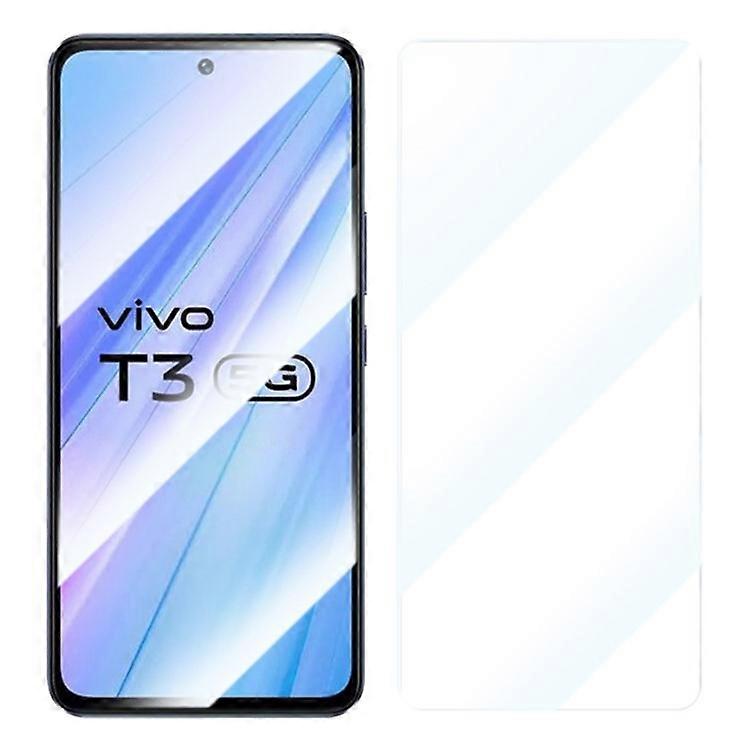 RURIHAI互換vivo T3 5Gスクリーンプロテクター2.5D 9H高アルミニウムシリコンガラススクリーンフィルム