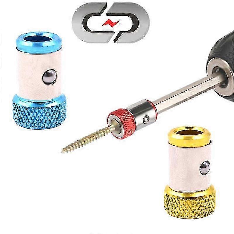Electric Batch Head Plus Magnetic Ring Screwdriver Positioning Strong Magnetic Ring Removable All-metal 3 Pieces Suitable for Certain Brands
