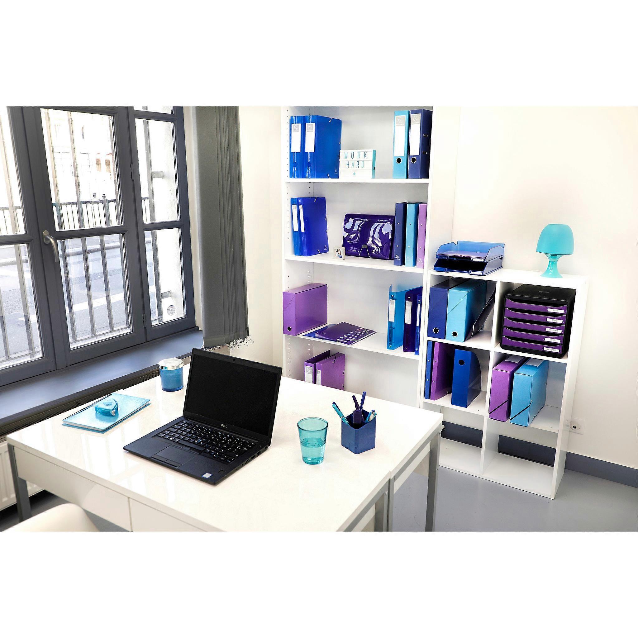 Exacompta 55672E Iderema Polypropylene elasticated 3 Flap Folder - Light blue