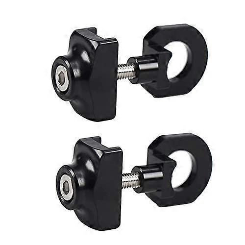 Bicycle Chain Tensioner Adjuster Pack of 2 Black Single Speed Rail Gear Compatible Pin Durable Tugging System