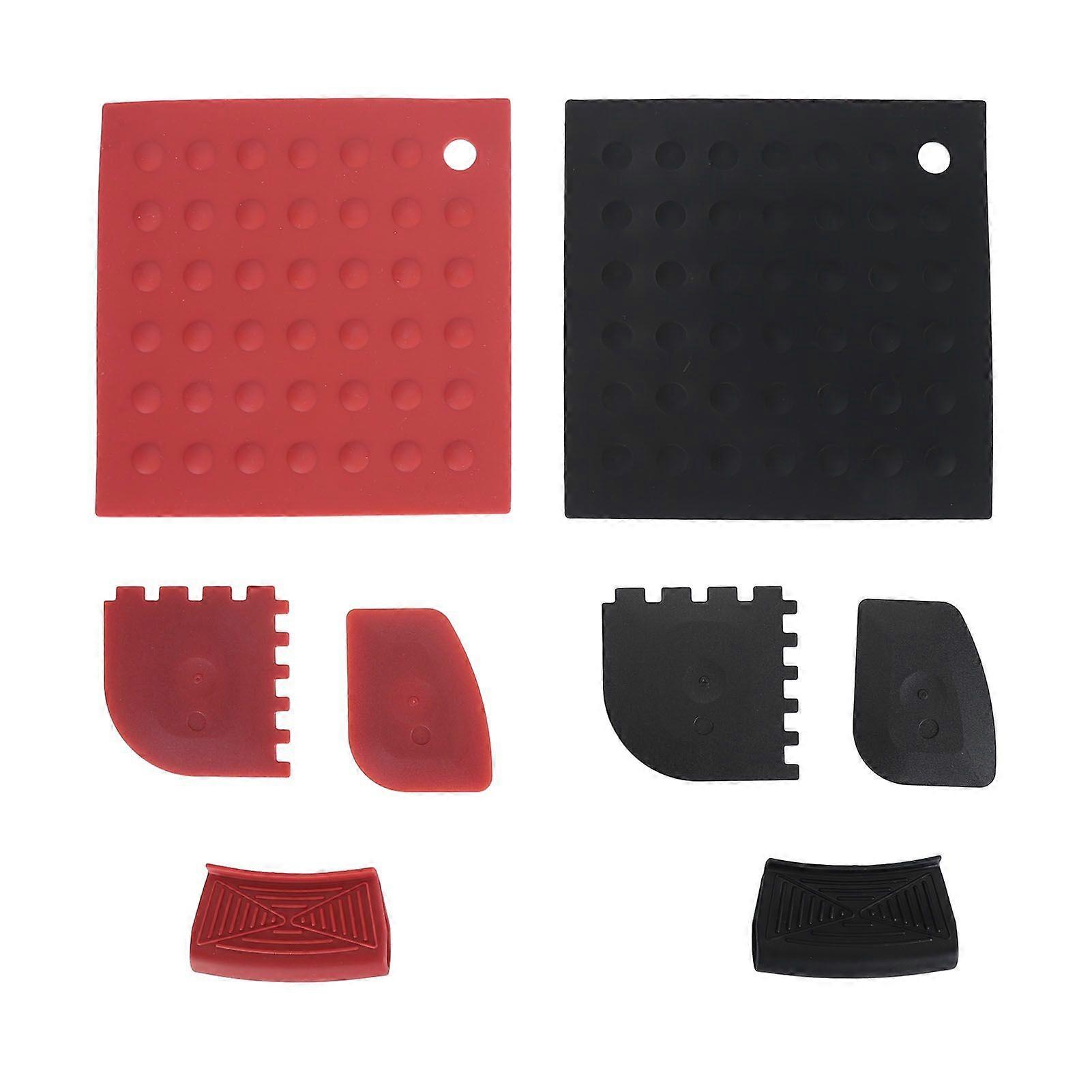 2025 Latest Model  8pcs Silicone Hot Handle Holders Insulation Pad Set with