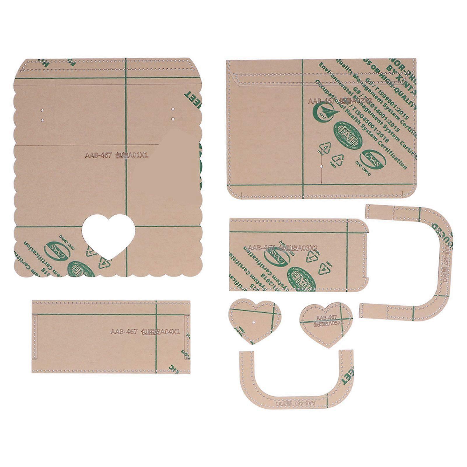 2025 Latest Model  8Pcs Acrylic Templates Reusable Heart Shaped Pattern Clear