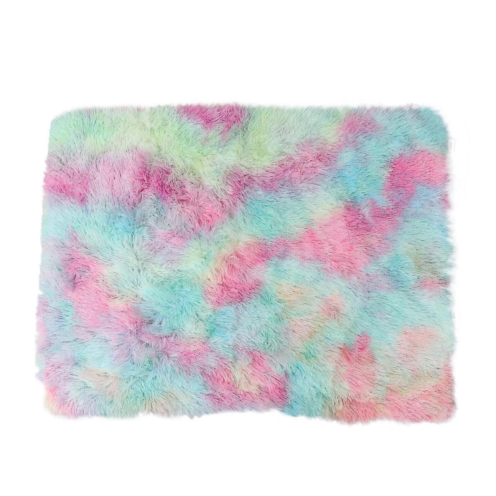 Pink Long Plush Pet Blanket for Dogs and Cats Lightweight Warm Mat for Home Travel 30 x 40 Inches