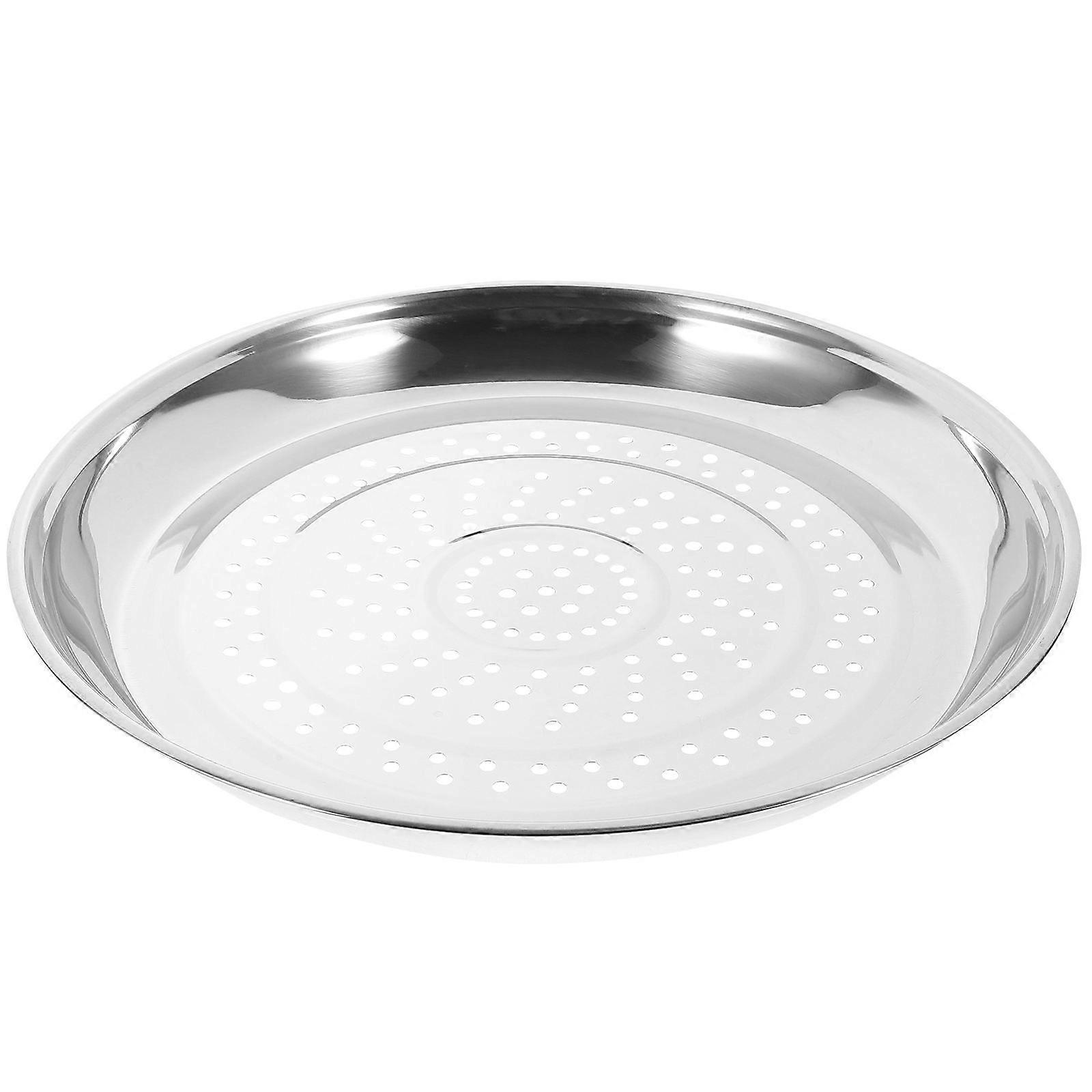 Steaming Plate with Rack, Keeps Intact, Compatible with Wide Range Cookware