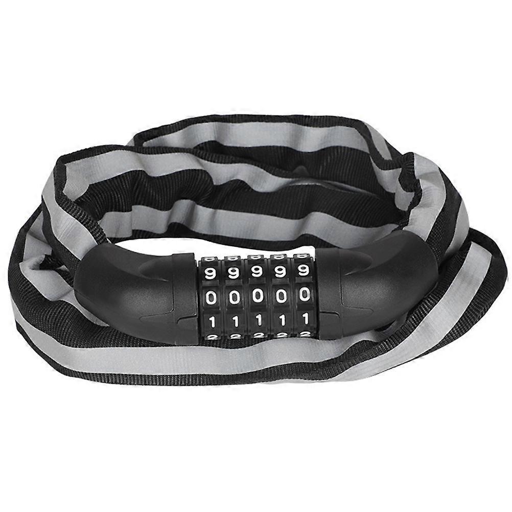 Bike Chain Lock Combination Lock For Cyclists And Vehicle Owners 100X5X5Cm Black 1Pack