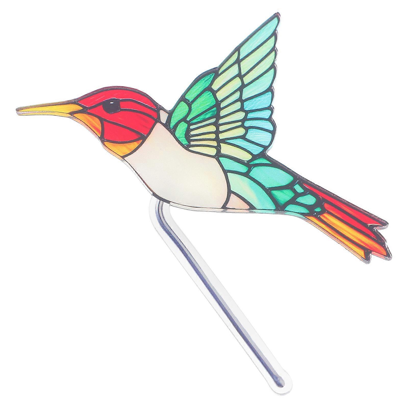 Acrylic Hummingbird Suncatcher for Flower Pots   Charming Bird Decor for Potted Plants, Versatile Home Accent with Authentic Look and Sturdy