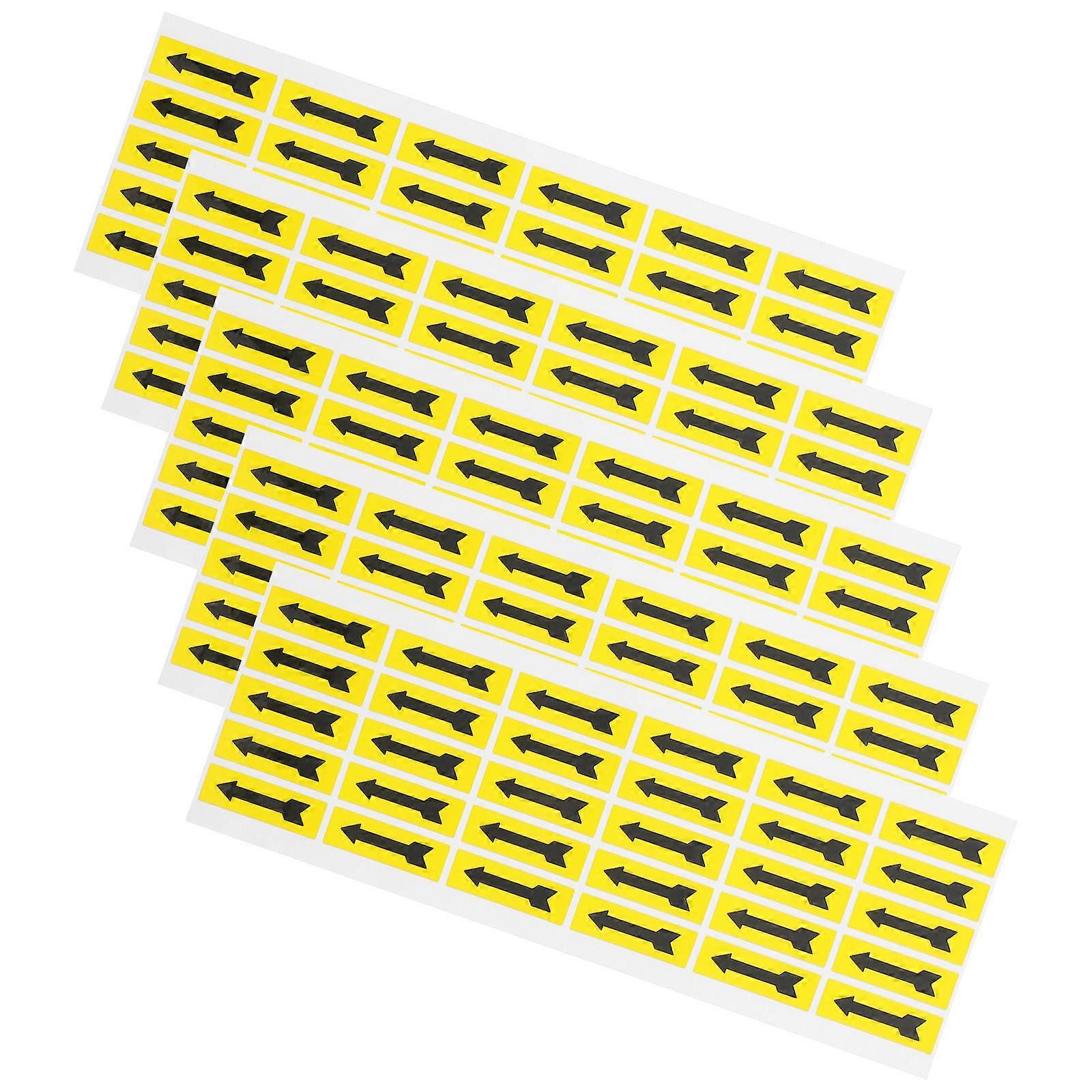 Self Adhesive Arrow Label Stickers for Warehouses, Schools, and Offices – 5 Sheets Pack for Directional Indication and Inspection Points