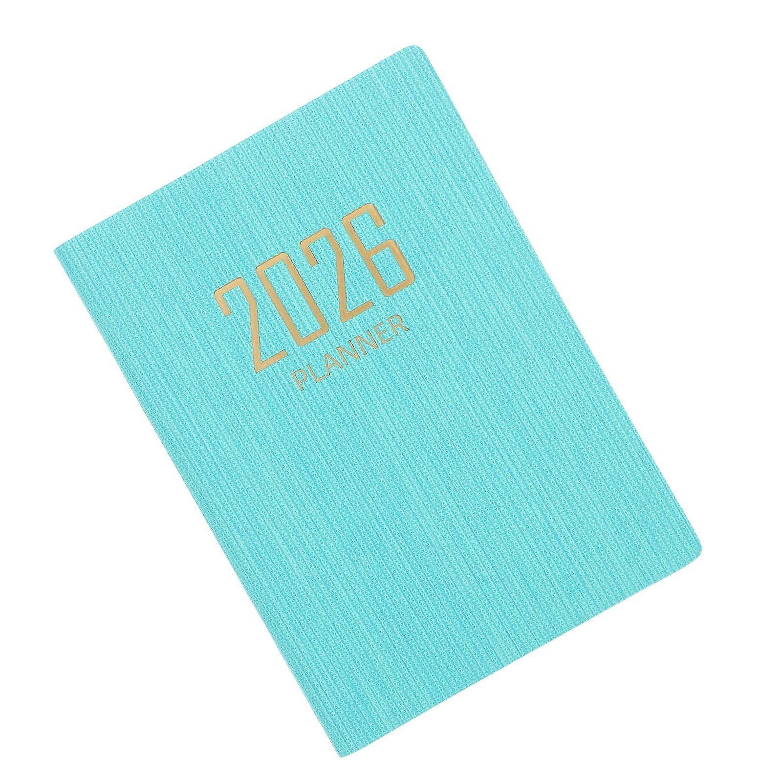 Students Pocket Planner Notepad Daily Use Indoor Outdoor Rectangular Shape Sky-Blue 1Pcs