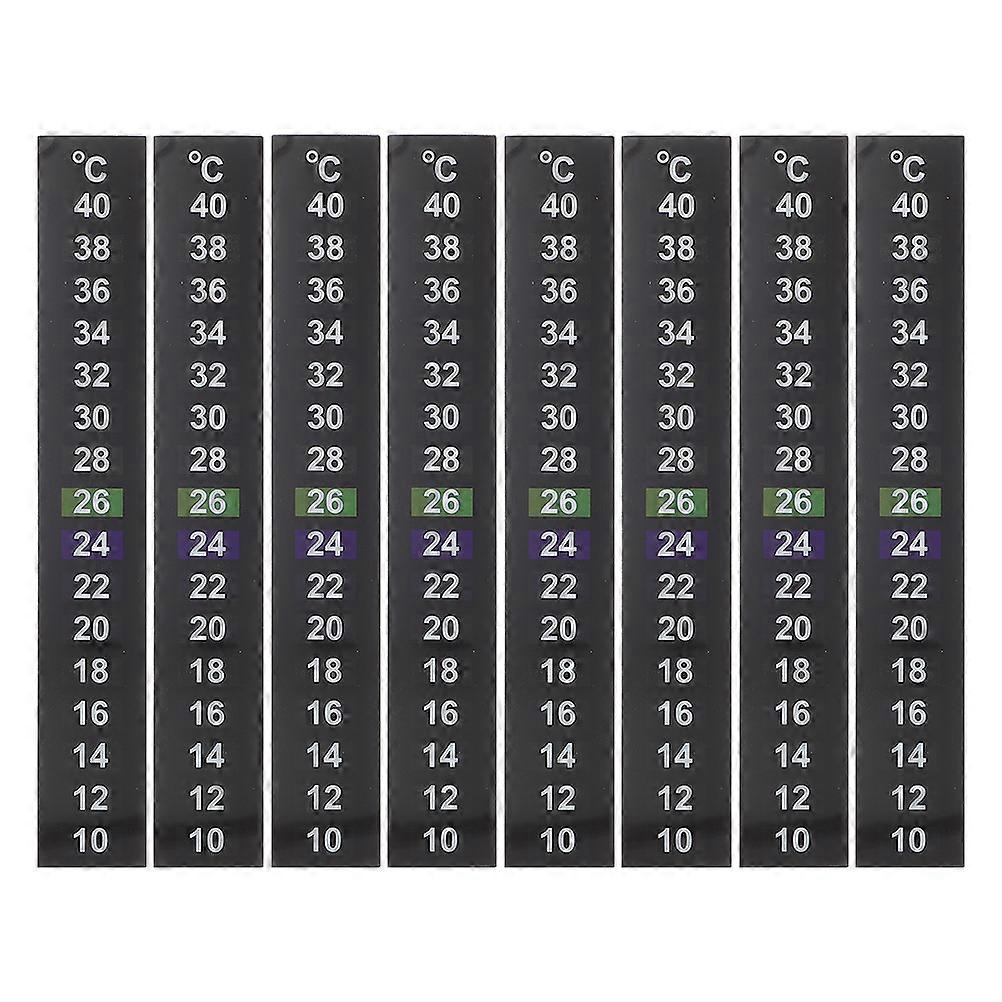 8PCS Fish Tank Temperature Strip Color Changing Adhesive Sticker for Aquarium Water Condition Monitoring Multiple Tanks