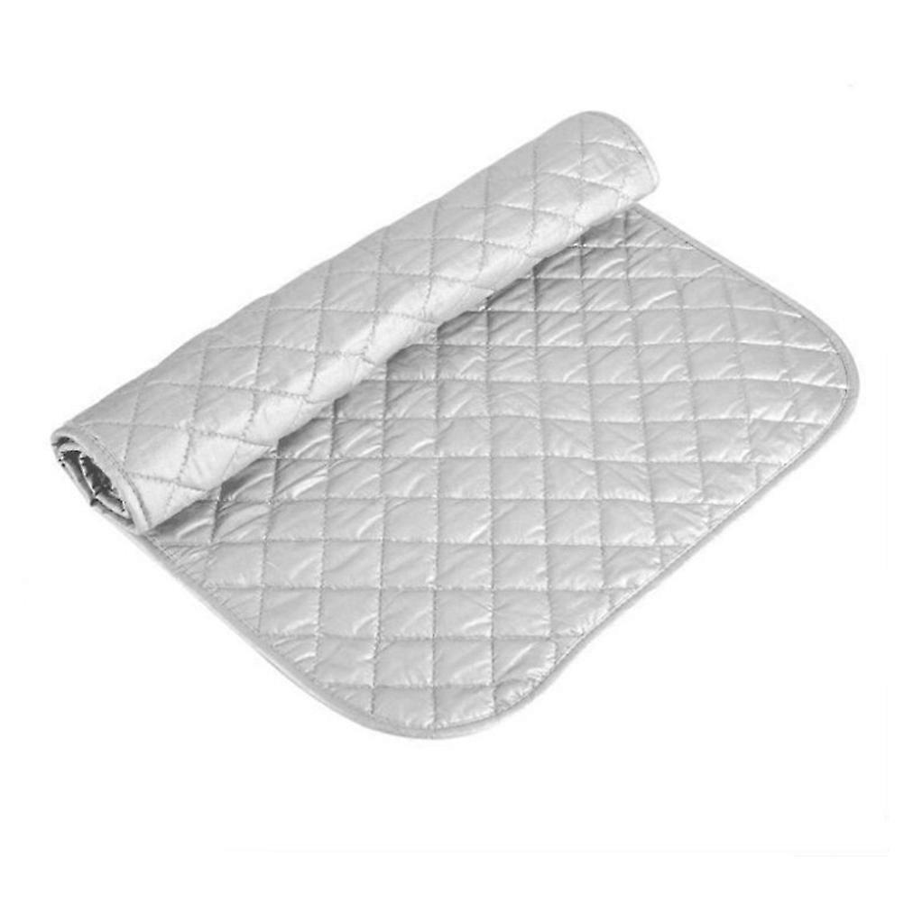 Ironing Mat Pad High Temperature Resistance Ironing Blanket Anti-skid Protective Ironing Surface Silver 85x48x1cm 1Pack