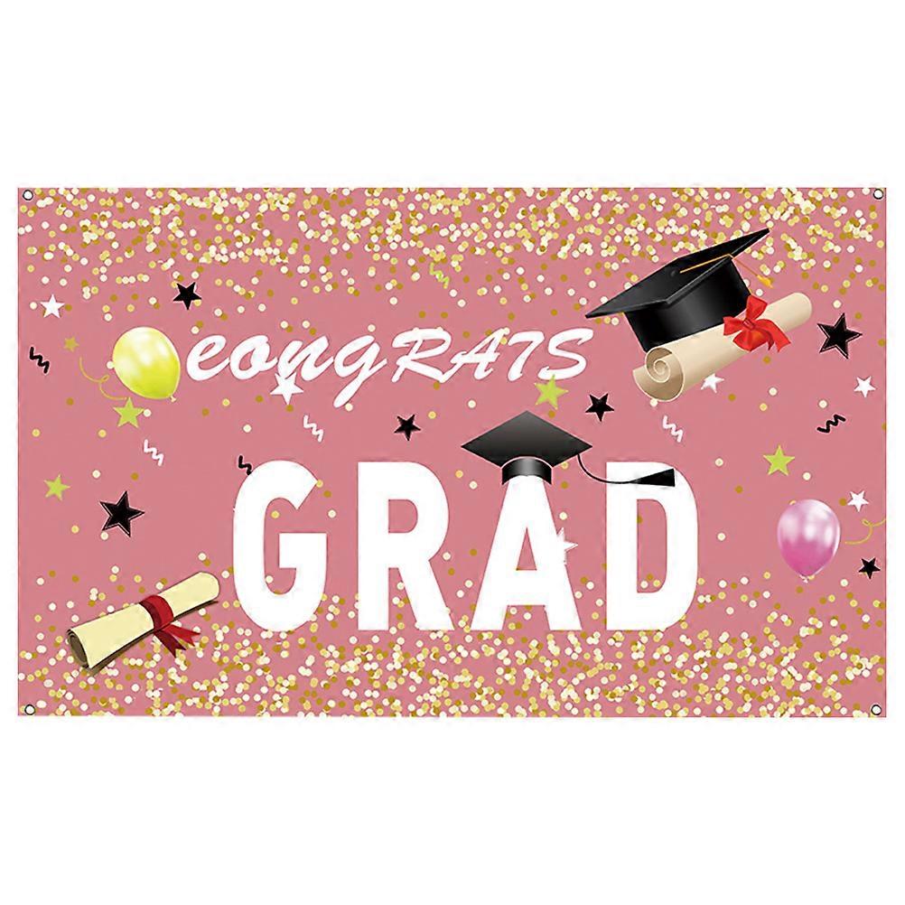 Graduation Photo Banner Fashionable Decorative Background for Parties Made of Polyester Lightweight