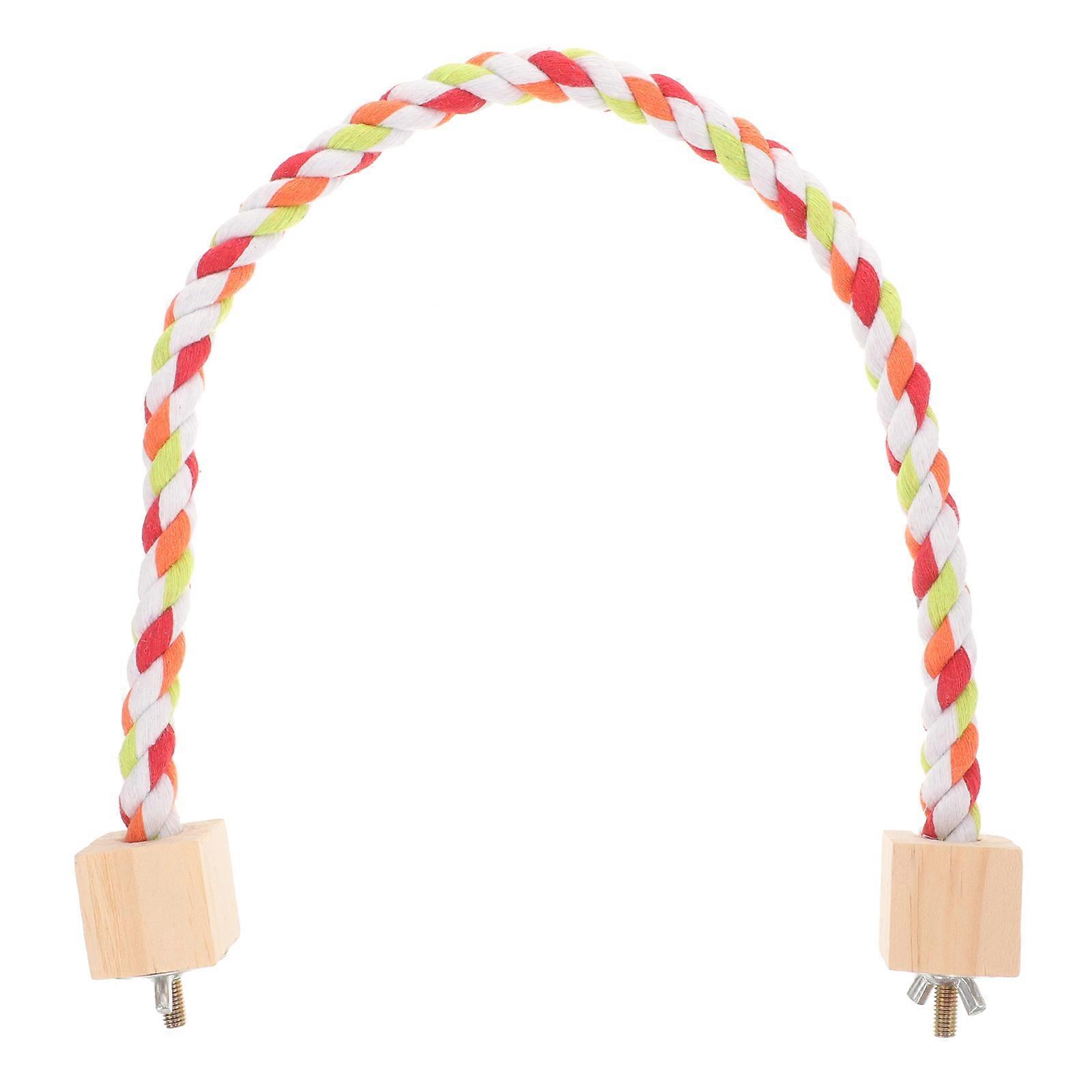 Cotton Rope Bird Stand with Chewing Accessory for Parrots – Soft Climbing Perch for Birdcage Mental Stimulation and Stress Relief