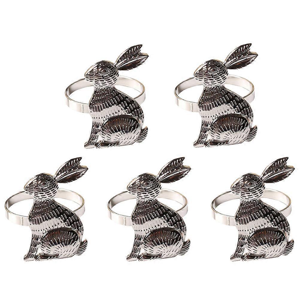 Decorative Napkin Decors Bunny Napkin Ring Elegant Design Dining Table Decor 5Pcs