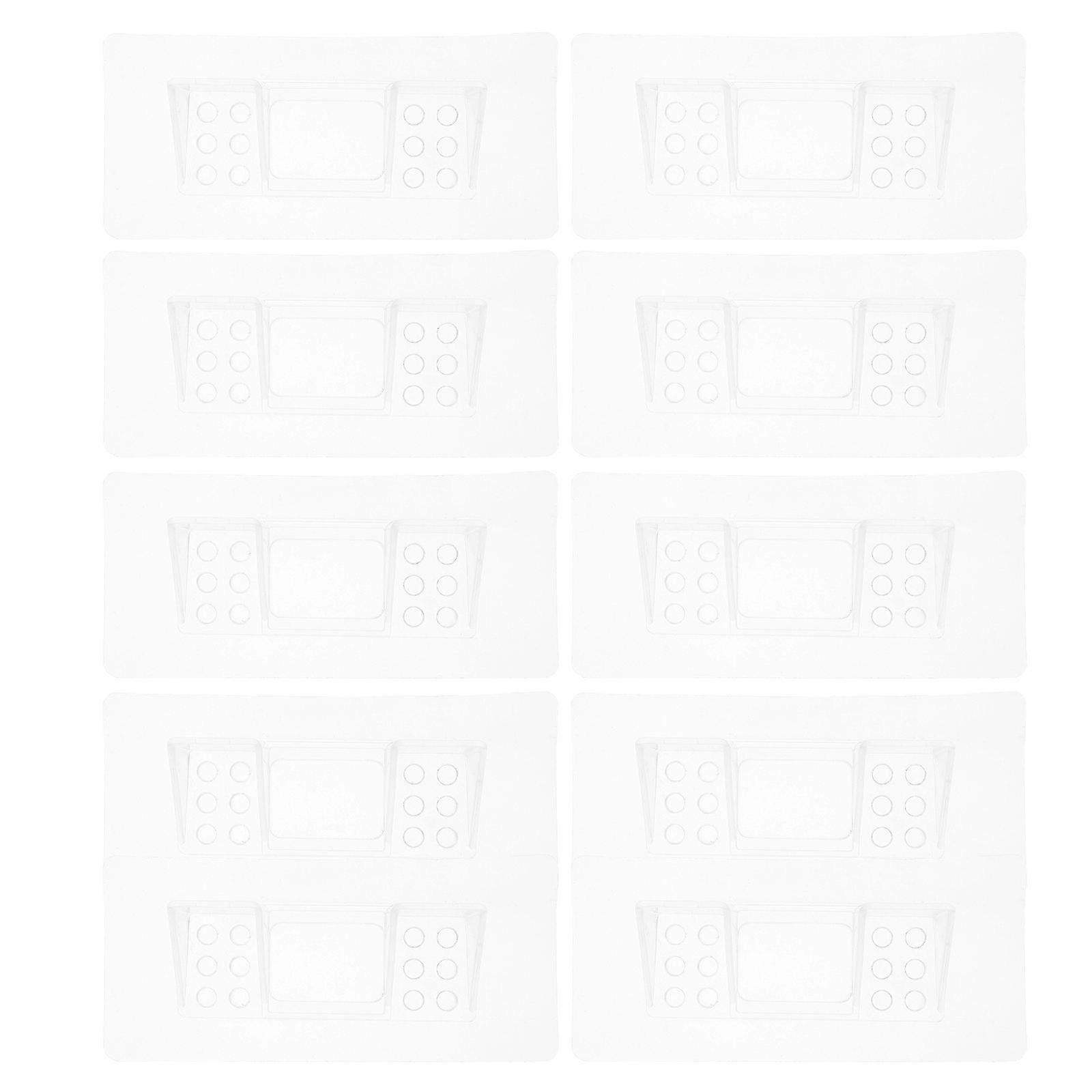 Shelf Brackets Plastic 10Pcs Transparent Cabinet Shelf Brackets Height Adjustable for Home Use