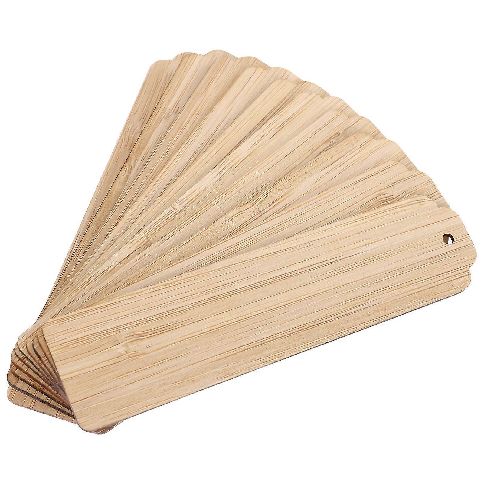 DIY Khaki Synthetic Material Bookmarks for Studying with Hole for Stringing and Decorating 10pcs